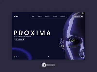 Futuristic AI Web Design 3d ai branding creative designs design futuristic web design graphic design graphics designer hero section illustration ui web design web designer