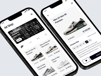 Shoe Shop App Ui/Ux Design allstepapp appdesign creativedesign designcommunity designdaily designinspiration designlife digitaldesign ecommerceapp fashionapp fashiontech footwearfashion mobiledesign shoestore sneakerhead uidesign uiux userexperience userinterface uxdesign