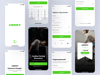 Locky Mobile App Design admin app inspiration lock login mobile sign up smooth ui ux