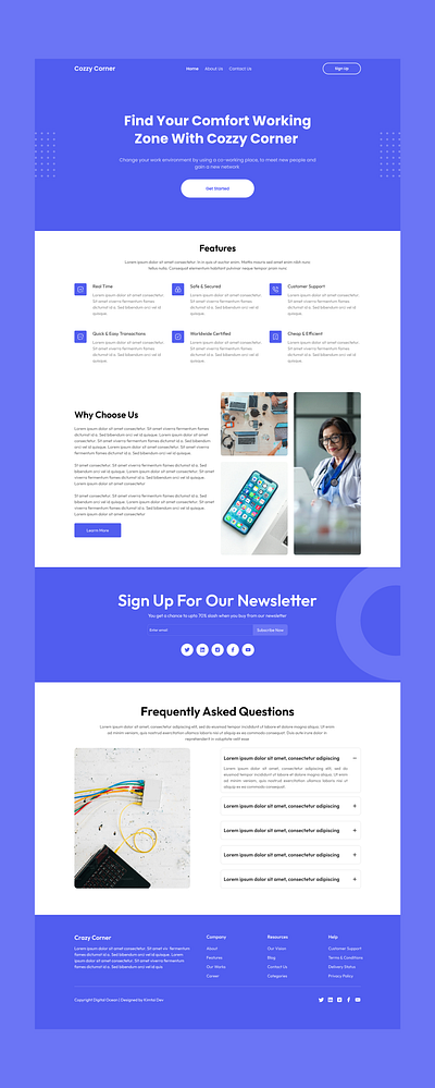 Landing Page figma landing page ux ux design