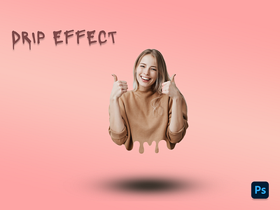 Drip Effect on Photoshop character design designer edit figma graphic design illustration photoshop ui uiux