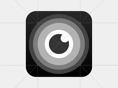 Eye Ratina App Icon Design Experiments app icon app store apple brand branding design design system eye graphic grid system human interface guidelines ios ipados logo logotype macos ratina symbol touch vision