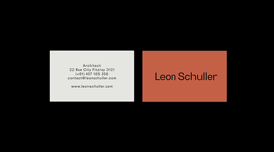 Leon Schuller Logo Design adobe illustrator architect architecture brand identity branding business card design graphic graphic design logo minimalist stationary design visual identity wordmark