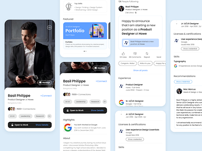 LinkedIn Profile Redesign | Contemporary Aesthetic design product design ui ui design ui ux design ux visual design