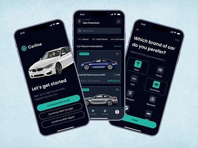 Carline - Complete Car Marketplace Design Solution for Figma kit accessibility animation app branding car clean dark mode design dribbble figma minimal mobile application motion graphics selling typography ui ui design ux web design website