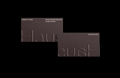 Haus Design Studio Branding brand identity branding business card graphic graphic design logo