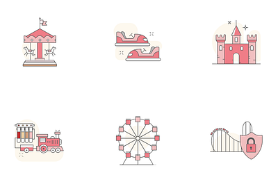 Park icons set adobe illustrator adobe photoshop app branding design graphic design icon icon design icon set iconography illustration logo park park icons ui