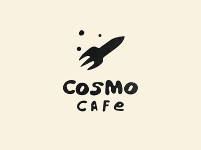 Cosmo Cafe art cafe cosmos design fork graphic design logo logodesign logotype restaurant rocket space