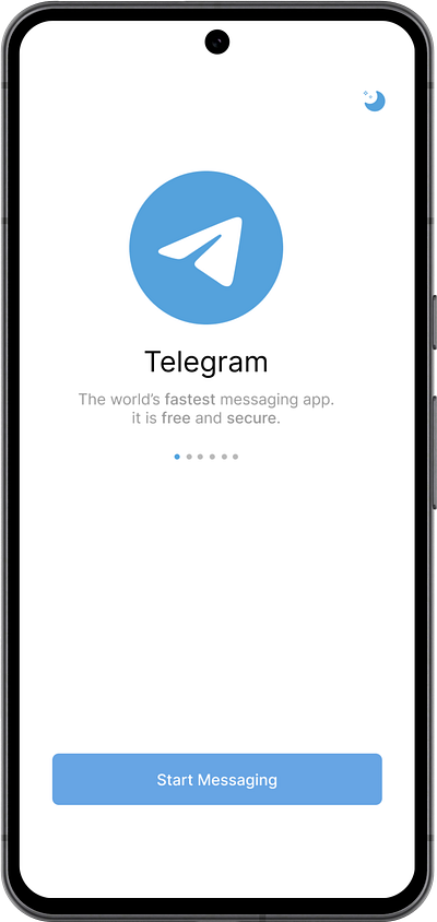 Practice telegram splash page. ui design