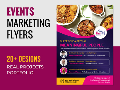 Events Marketing Flyers design event brochure event designs event flyer gemara shiur flyer graphic design hasmonean kodes horim veyeladim judaism kiddushim kids madrichim purim event shabbat lunch simchat torah spiritual workshop flyer sukkah mart super seuda tikkun leil whisky wisdom yom kippur