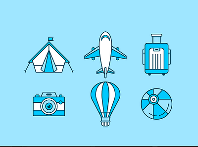 Travel icons set adobe illustrator adobe photoshop app branding design graphic design icon icon design icon set iconography illustration linear icons logo photography travel travel icons ui web icons website icons