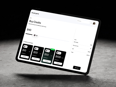 Buy Credits app bundle buy credits desktop ios minimal purchasing trend ui ux web