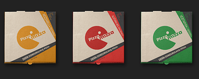 Creative Packaging for Pizza Mizza graphic design logo package packaging vector