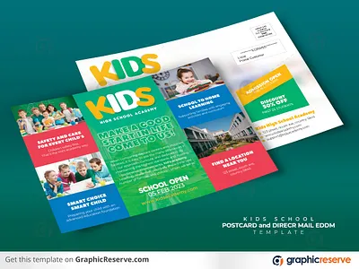 Kids School Postcard & Direct Mail EDDM Template academic admission open admission postcard children college eddm postcard education educational admission postcard educational postcard kids admission kids school direct mail eddm kids school eddm postcard kids school postcard postcard registration school admission school campaign postcard school postcard study university