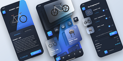 Bi-Cycle shopping App UI Design 3d animation graphic design logo motion graphics openforbussines ui