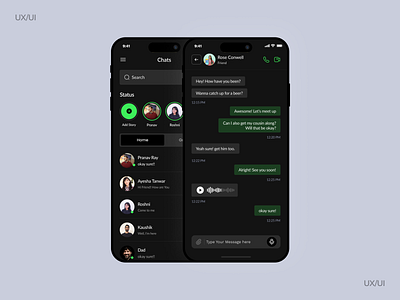 Chat App UI design Figma app design application chat app chat app design chat app ui chat app ui ux chat app ui ux design chat uix chat ux design figma ui ux app desing ui ux design