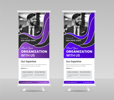 Modern Business Roll-Up Banner Design. bannerdesignexpert businessbanner businessbrandingsolutions businesspromotion corporatedesign graphicdesignagency lookingfordesign marketingbanner marketingdesignservices needadesigner officedisplay rollupbannerdesign