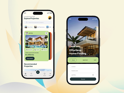 Real estate AI finder app Bento Design agency agent apps design architecture bento grid branding home homescreen minimal properties real estate agency residence responsive design software startup ui user experience user interface ux