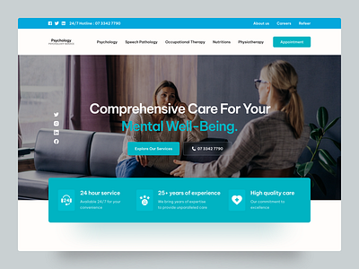 Medical Landing Page appointment doctor health app landing page ui medical medical care medtech website mental health awareness minimalist pharmacy psychology website science service startup therapy uiuxdesign user inteface web design