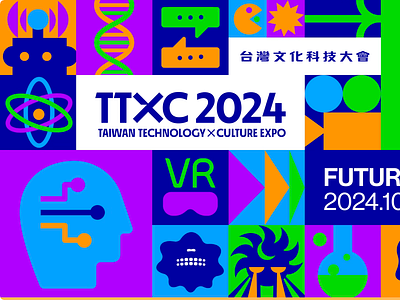 TTXC 2024, TAIWAN TECHNOLOGY ✕ CULTURE EXPO affter effect animation event identity festival icons motion graphics ttxc