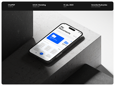 ChatPDF | Mobile App | iOS | AI App ai ai app mobile design ui uiux