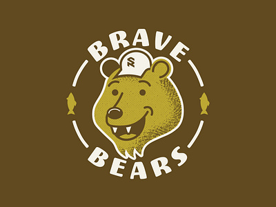 Brave Bears animal bear fish illustration