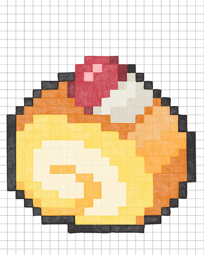 Pixeled pie branding digital art graphic design illstration illustration logo vector