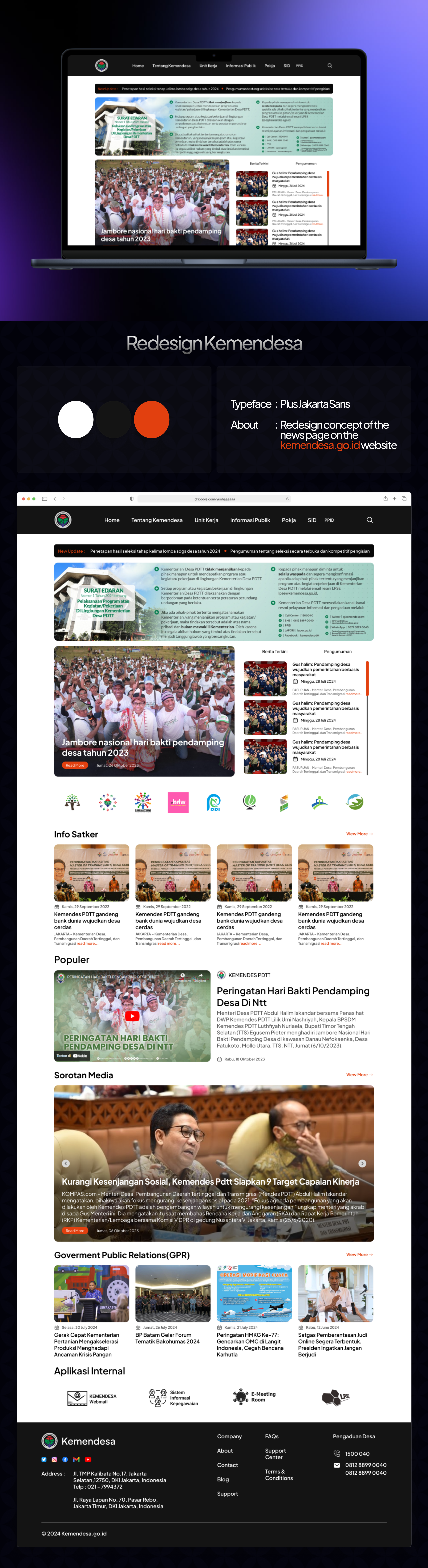 Redesign Kemendesa Website - Concept branding design government logo mac news redesign redesign concept typography ui ux webdesign website