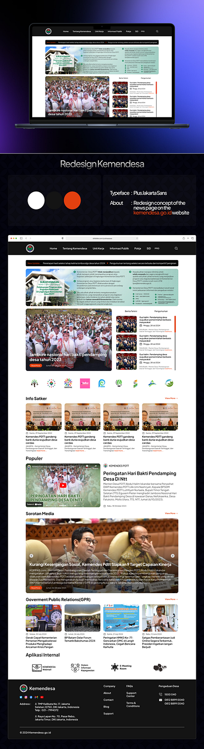 Redesign Kemendesa Website - Concept branding design government logo mac news redesign redesign concept typography ui ux webdesign website