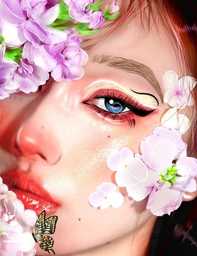 Enchanting art branding digital art doodling floral graphic design illstration illustration magical women