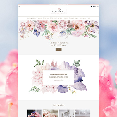 Flowerz design dubai florist flower flowers landing page shop shopify site uae ui ux web webdesign website