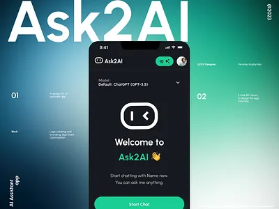 AI Assistant app | Ask2AI | Mobile App | iOS | AI App mobile app mobile design ui uiux ux