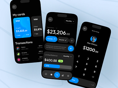 Finance service - Mobile app bank banking finance finance app fintech fintech app mobile design product design ui ux wallet