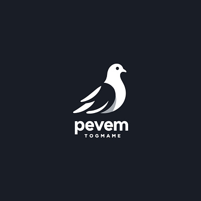 Pigeon Minimalist Logo 3d abstract animal animation b bird brand branding design graphic design icon illustration logo minimal minimalist motion graphics peace pigeon vector