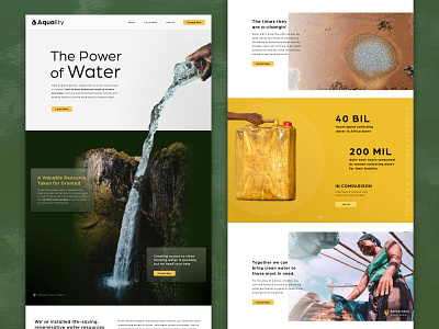 Daily UI #003 | A Marketing Site for a Water Nonprofit branding charity daily ui daily ui 003 design challenge figma graphic design homepage logo marketing site minimalism nonprofit photoshop ui uiux visual design web design