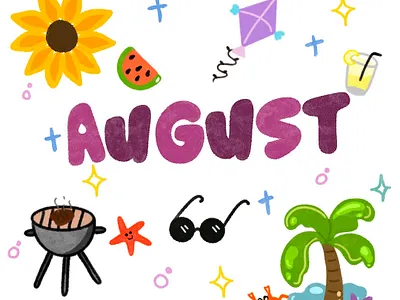 August Vibes art branding design digital art doodling graphic design illstration illustration