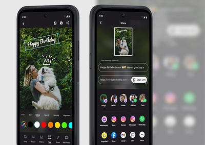 #DailyUI 010 | Photo Editor Social Sharing edit photo editor share sharing ui