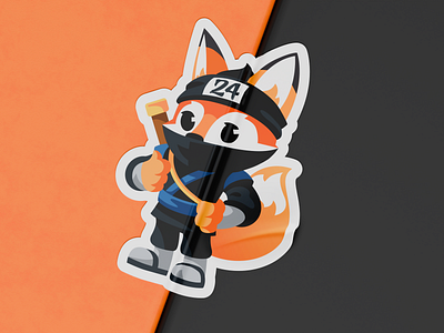 Fiery Fox Mascot Illustration art branding character design drawing illustration illustrator mascot texture