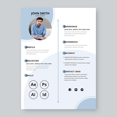 Professional Resume / CV Design cvdesign designer graphic design illustration resume design vector