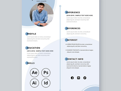 Professional Resume / CV Design cvdesign designer graphic design illustration resume design vector