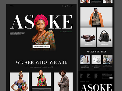 ASOKE - Fashion Ecommerce Landing Page clean clothing ecommerce fashion landing page minimalist modern online shopping shop shopify shopify store store uii ux web design website woocommerce