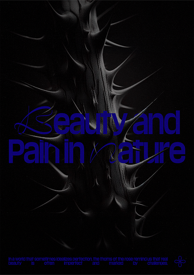 Beauty and pain in nature design experimental graphic design typography