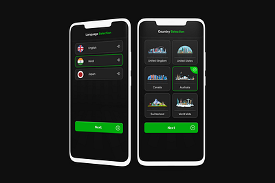 Country Selection Mobile App Ui ui