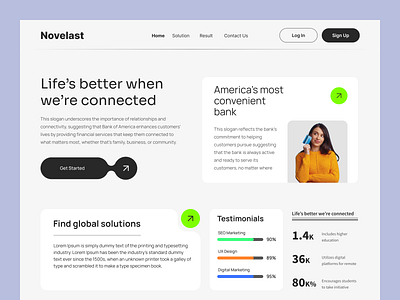 Banking-Novlast website UX UI design bank landing page banking web uiux best web designer best web uiux fintech web uiux modern web uiux uiux designer uiux modern web web ui web uiux designer web ux website design website uiux