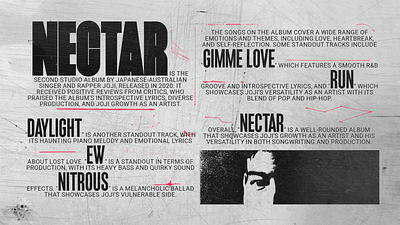 Joji design experimental graphic design joji nectar typography