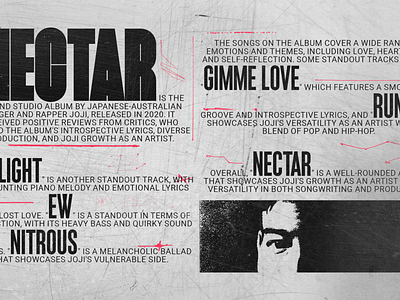 Joji design experimental graphic design joji nectar typography