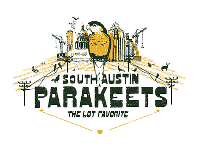 South Austin Parakeets Baseball baseball branding graphic design illustration logo logo design merch screen print stickers