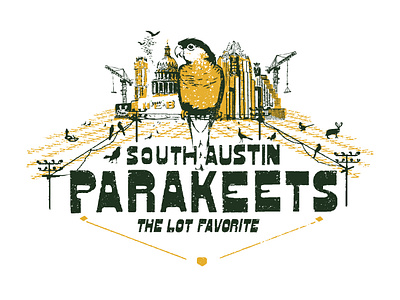 South Austin Parakeets Baseball baseball branding graphic design illustration logo logo design merch screen print stickers