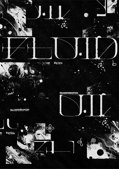 Fluid design experimental fluid graphic design typography