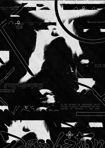 Desolation design desolation experimental graphic design typography